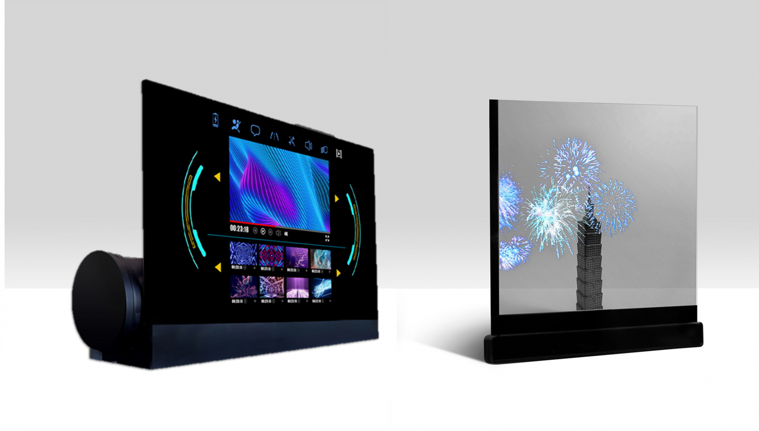 可捲式、折疊性、高透明